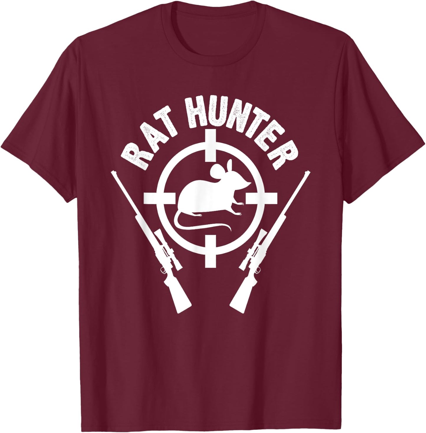 Rat Hunter - Rodent Mouse Hunting Gift T-Shirt - T-Shirt | Maroon