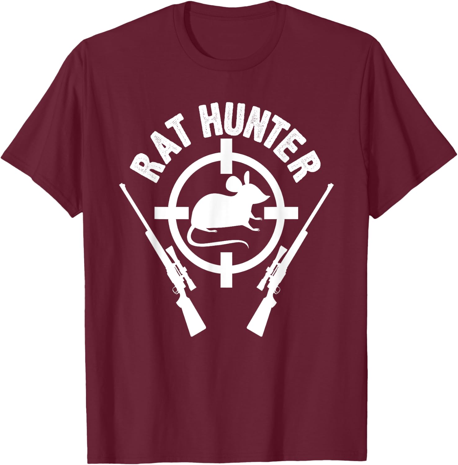 Rat Hunter - Rodent Mouse Hunting Gift T-Shirt - T-Shirt | Maroon