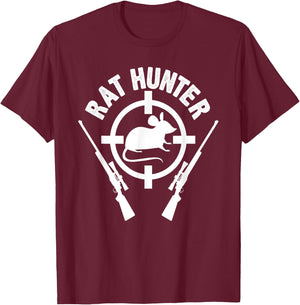 Rat Hunter - Rodent Mouse Hunting Gift T-Shirt - T-Shirt | Maroon
