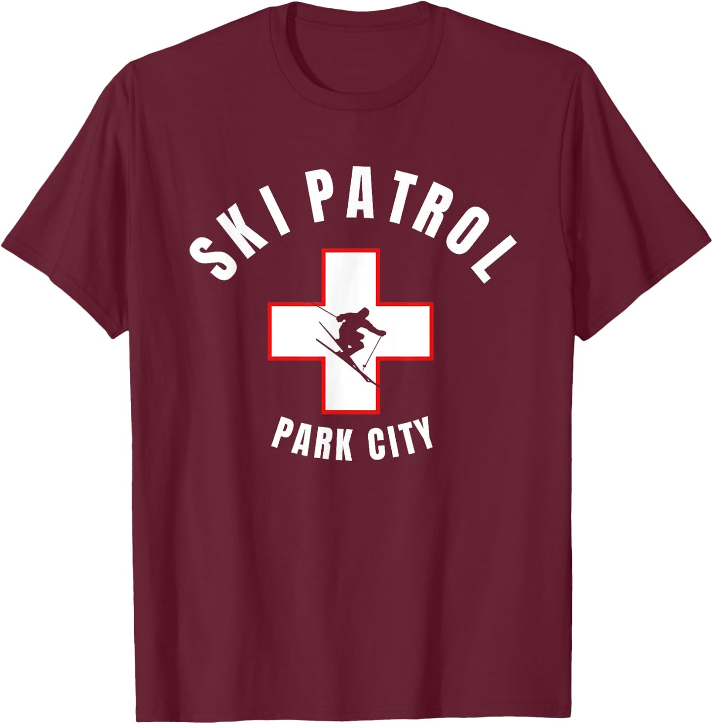 Park City Utah Ski Patrol T-Shirt - T-Shirt | Maroon