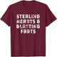 Stealing Hearts And Blasting Farts T-Shirt - T-Shirt | Maroon