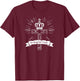 "No King but Christ" Crown and Cross T-Shirt - T-Shirt | Maroon