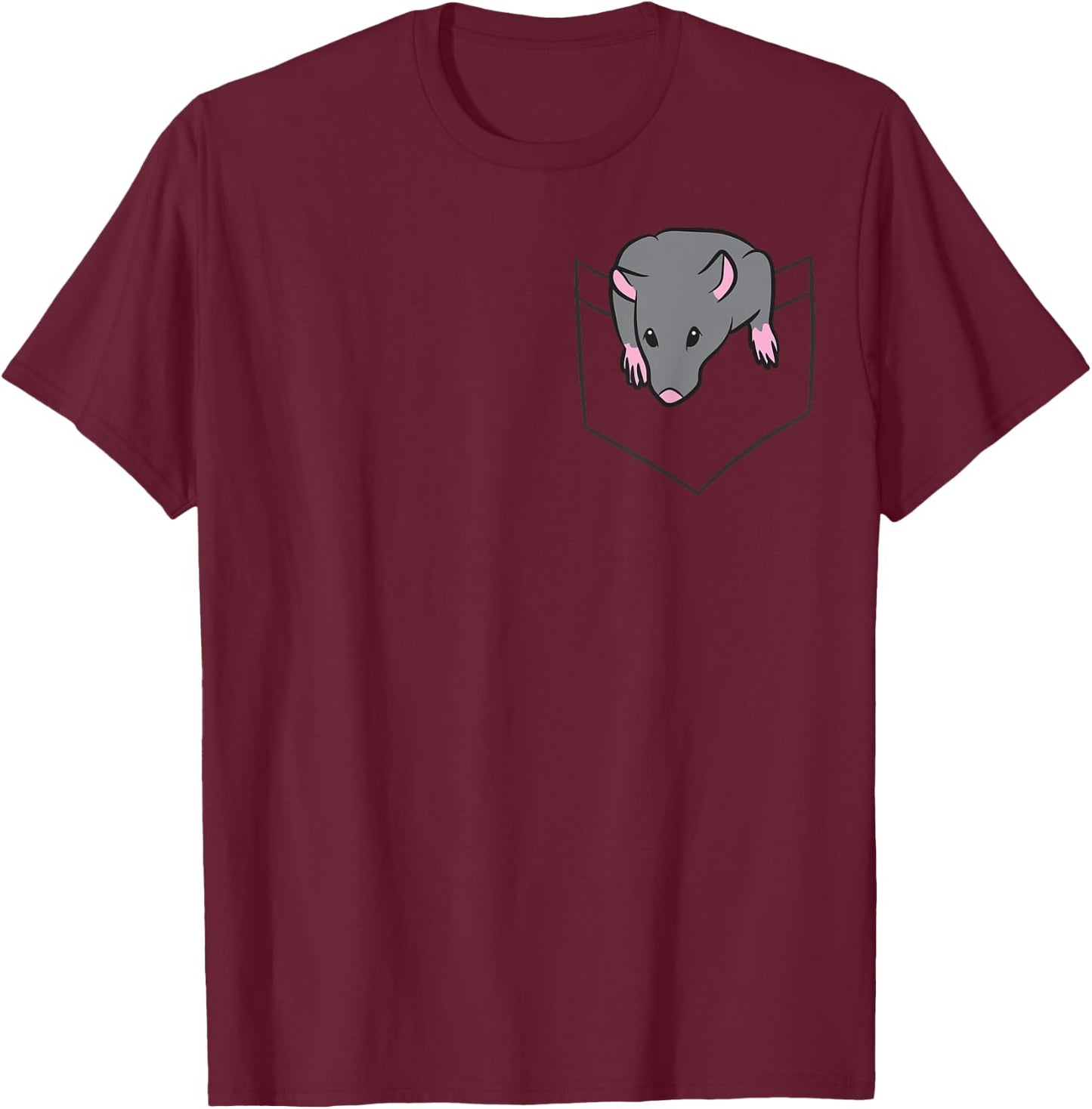 Rat Lover Rat In a Pocket T-Shirt - T-Shirt | Maroon