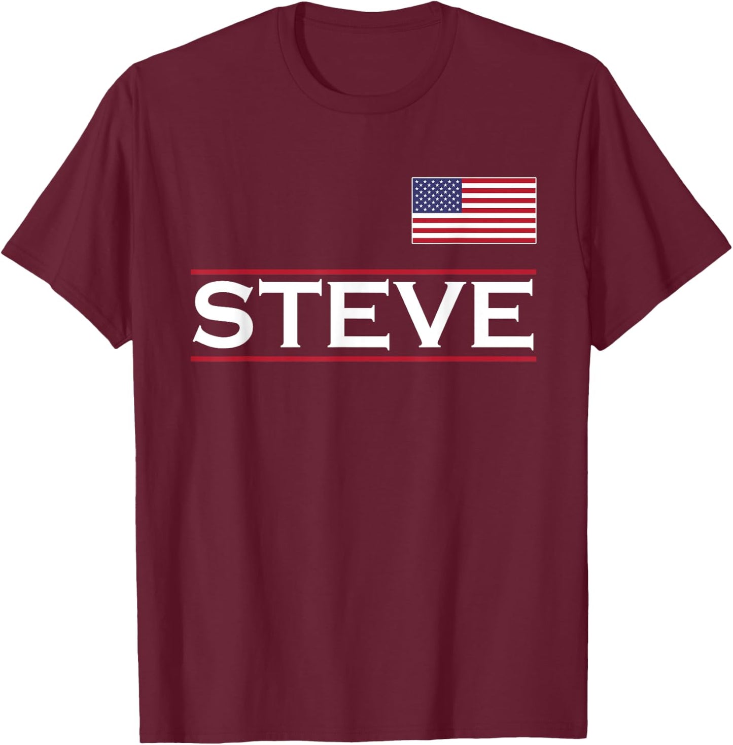 STEVE Personalized Name Funny Birthday Gift T-Shirt - T-Shirt | Maroon