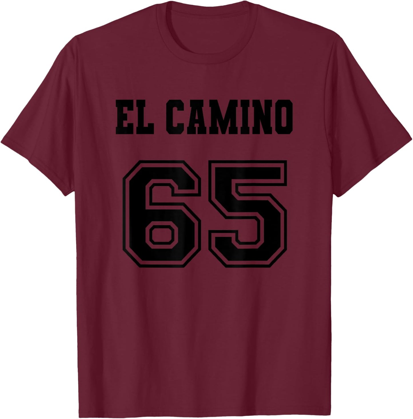Jersey Style El Camino 65 1965 Old School Muscle Pickup Car T-Shirt - T-Shirt | Maroon