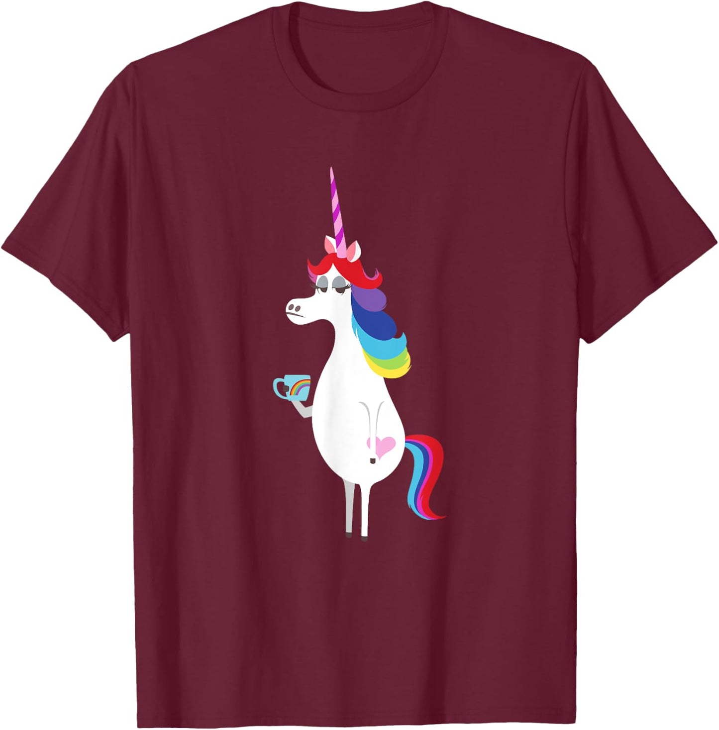 Disney and Pixar's Inside Out Rainbow Unicorn T-Shirt - T-Shirt | Maroon