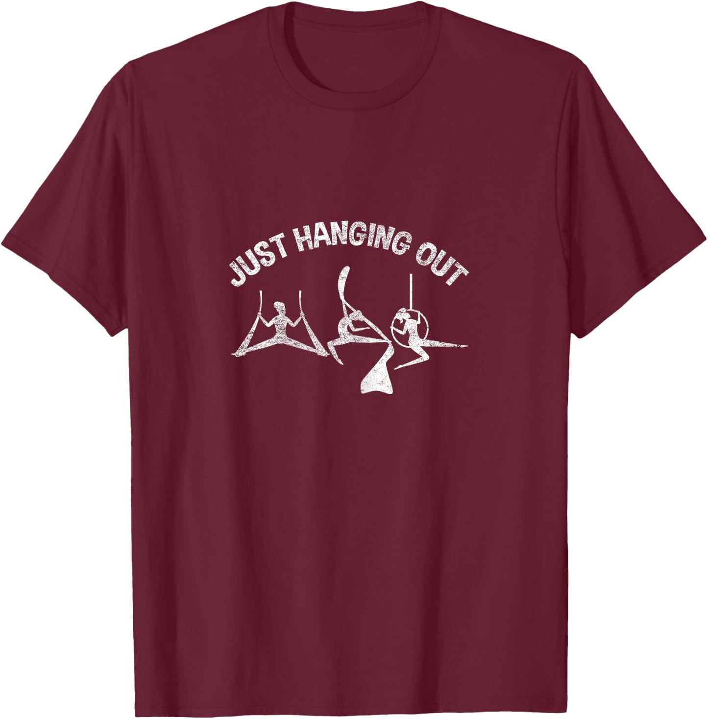 Aerial Yoga Gymnastic Artist Dance Aerialist Girl T-Shirt - T-Shirt | Maroon
