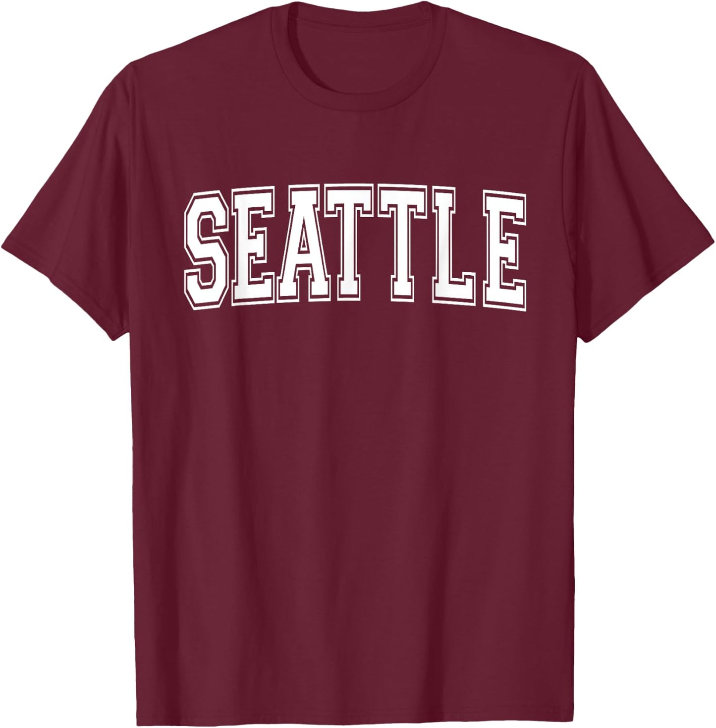 SEATTLE WA WASHINGTON USA Vintage Sports Varsity Style T-Shirt - T-Shirt | Maroon