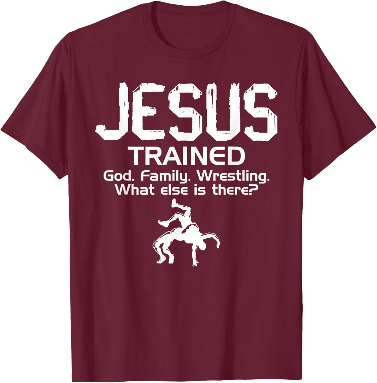 Vintage Jesus Trained Wrestling Women 2 T-Shirt - T-Shirt | Maroon