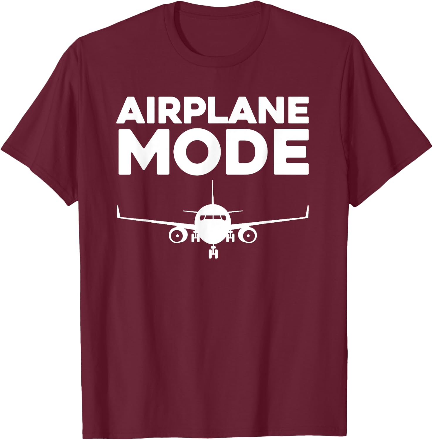 Cool Airplane Mode Design Women Pilot Airplane Lover T-Shirt - T-Shirt | Maroon