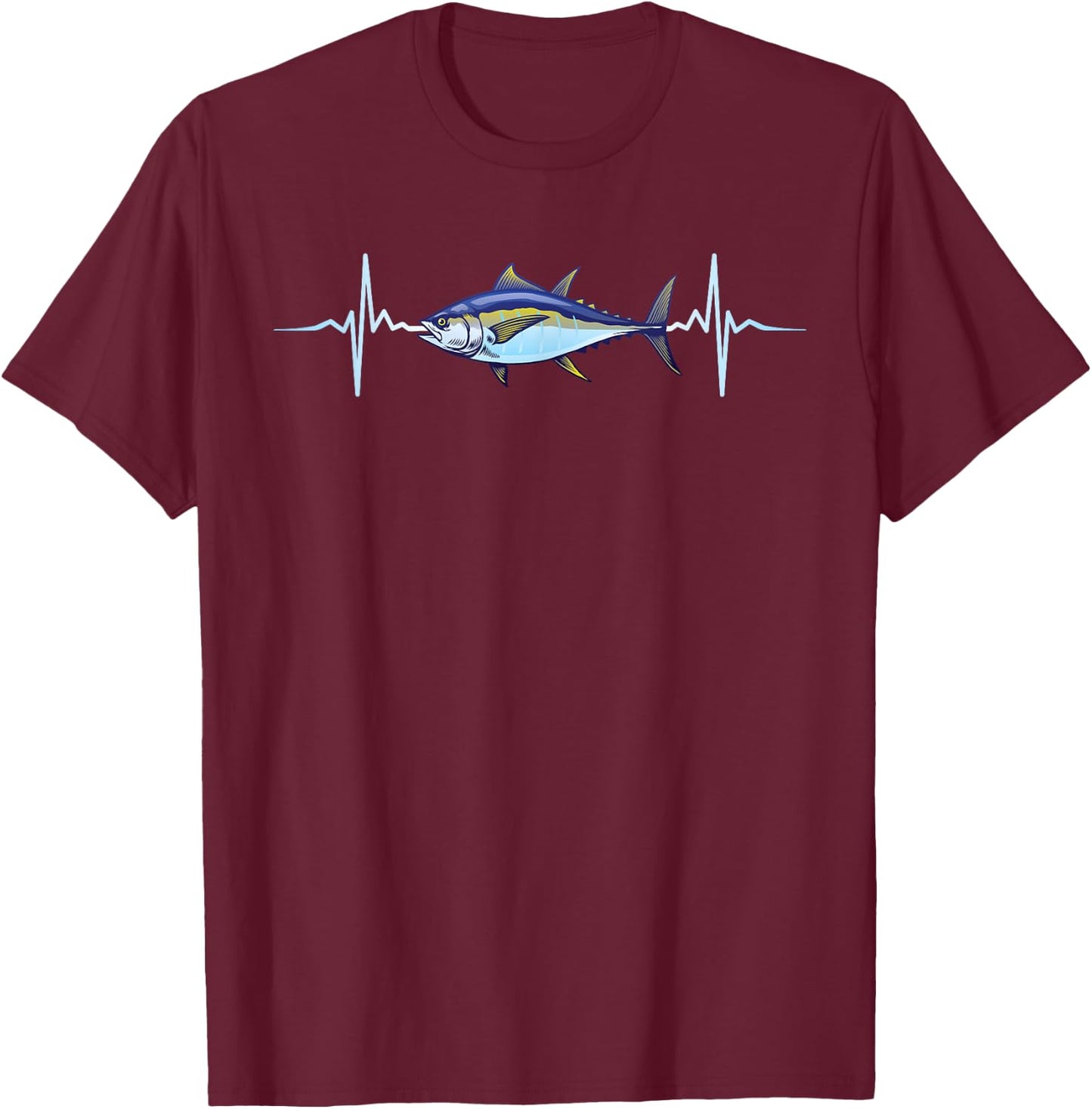 Tuna Giant Bluefin Fish Fishing Fisherman Gift T-Shirt - T-Shirt | Maroon