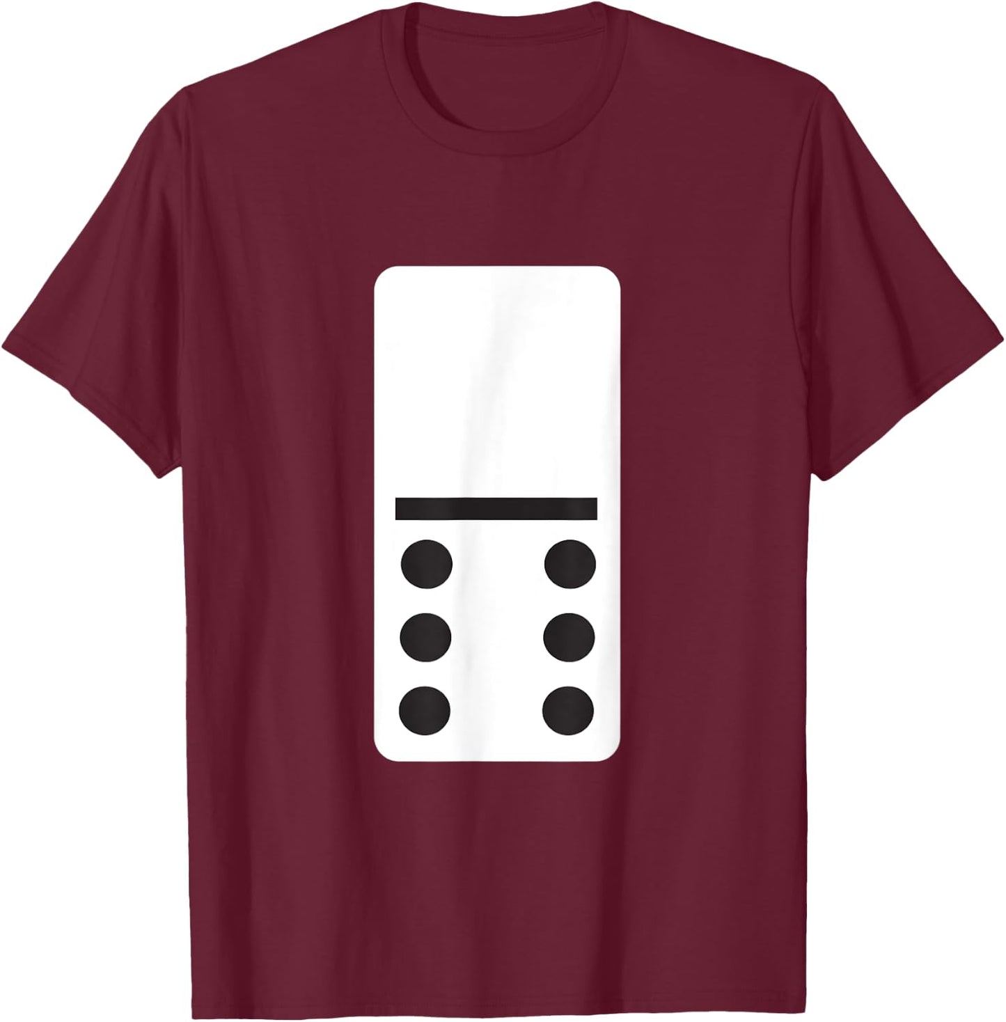 Dominoes Game Set - Matching Group - Blank Six T-Shirt - T-Shirt | Maroon