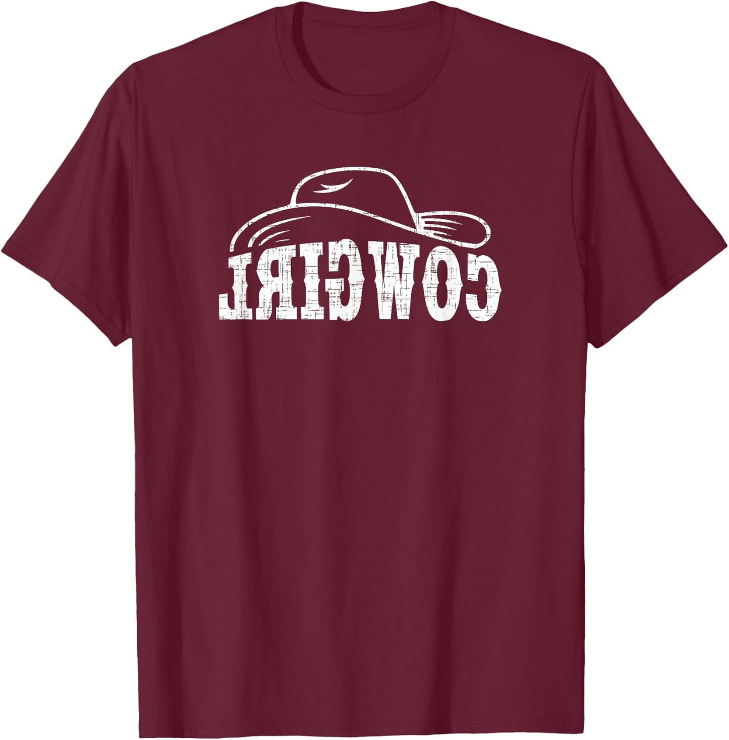 Reverse Cowgirl Brown T-Shirt - T-Shirt | Maroon
