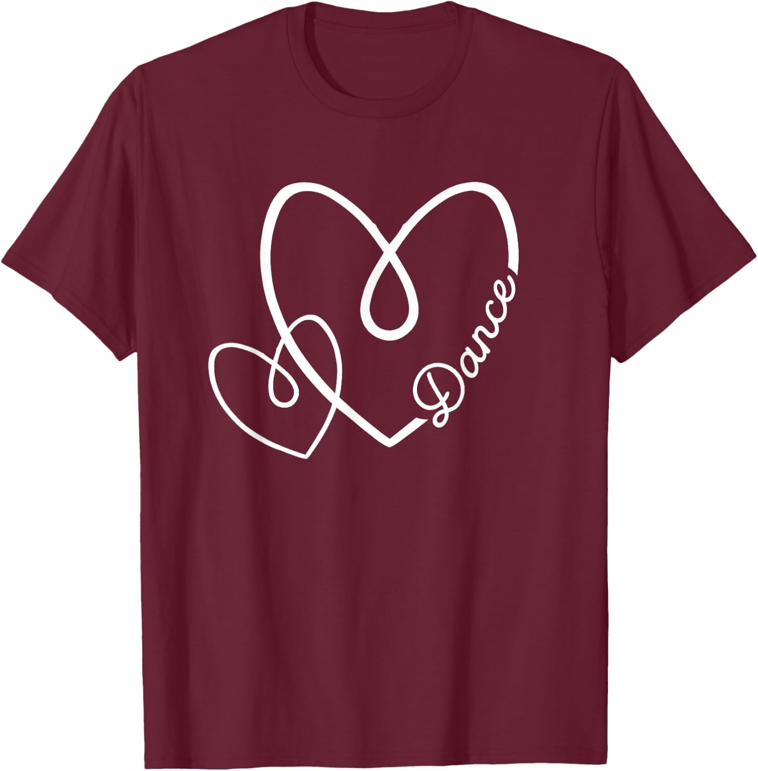 Funny Dance Heart Love Dancing Lover Valentine's Day Dancer T-Shirt - T-Shirt | Maroon