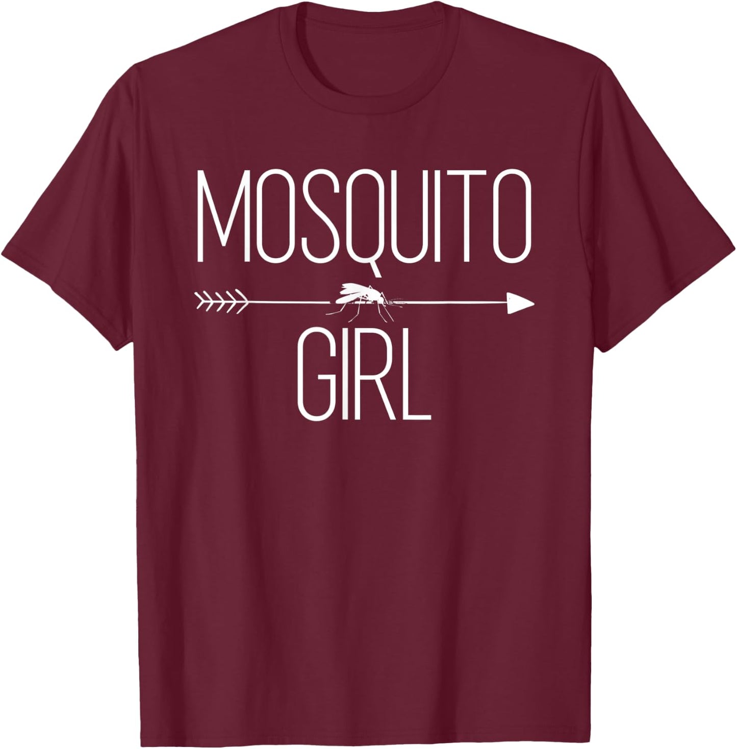 Mosquito Girl Gift Insect Gnat Animal Lover T-Shirt - T-Shirt | Maroon