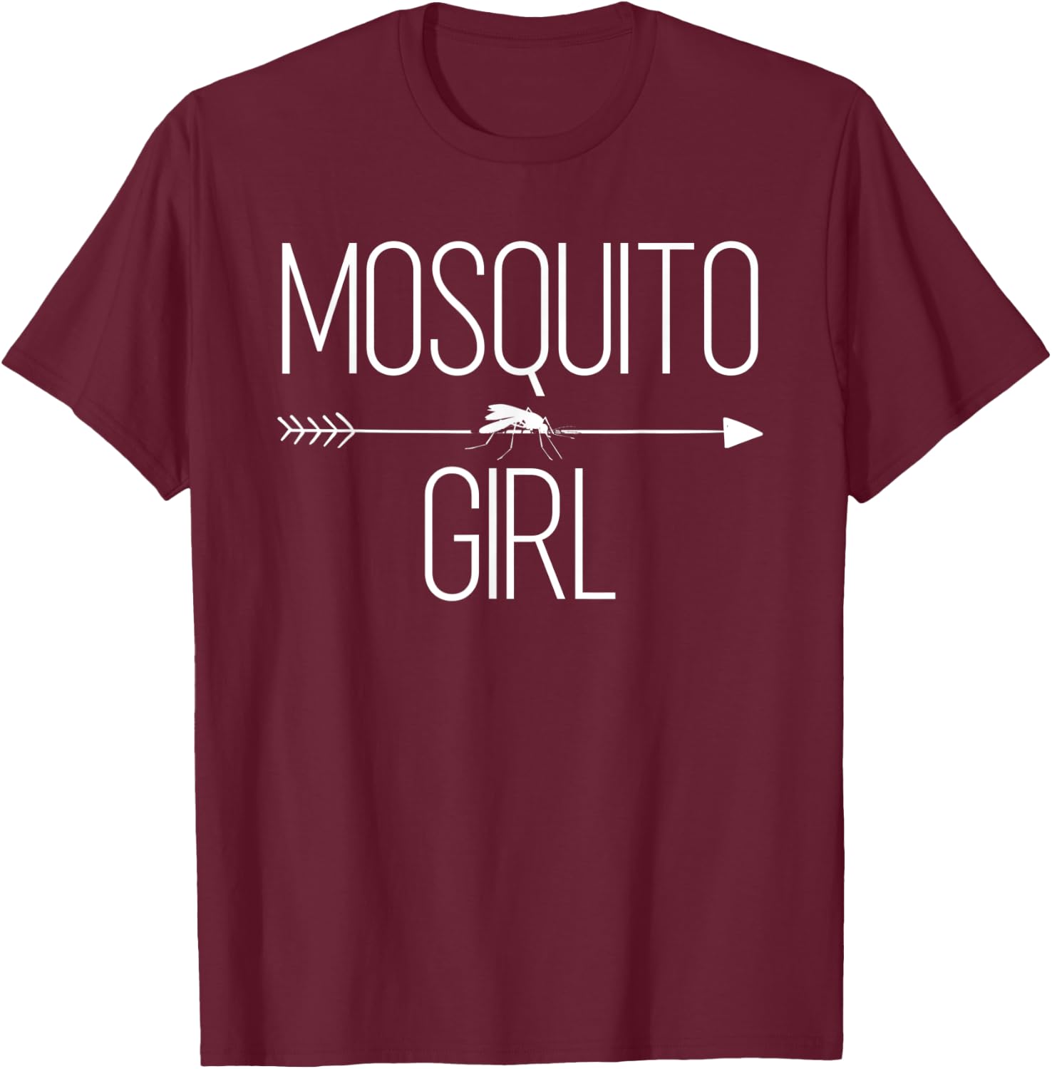 Mosquito Girl Gift Insect Gnat Animal Lover T-Shirt - T-Shirt | Maroon