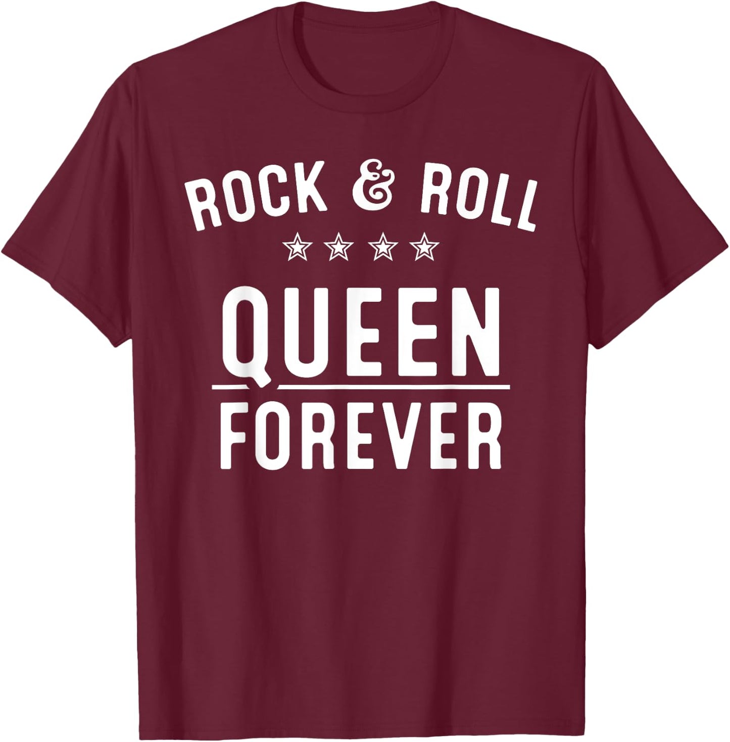 Funny Rock N Roll Queen Concert Gift Ladies Girls T-Shirt - T-Shirt | Maroon