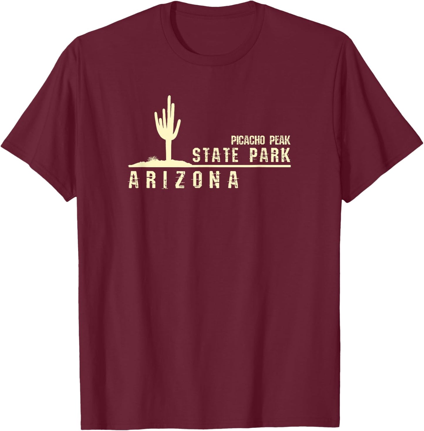 Arizona Souvenir - Picacho Peak State Park T-Shirt - T-Shirt | Maroon