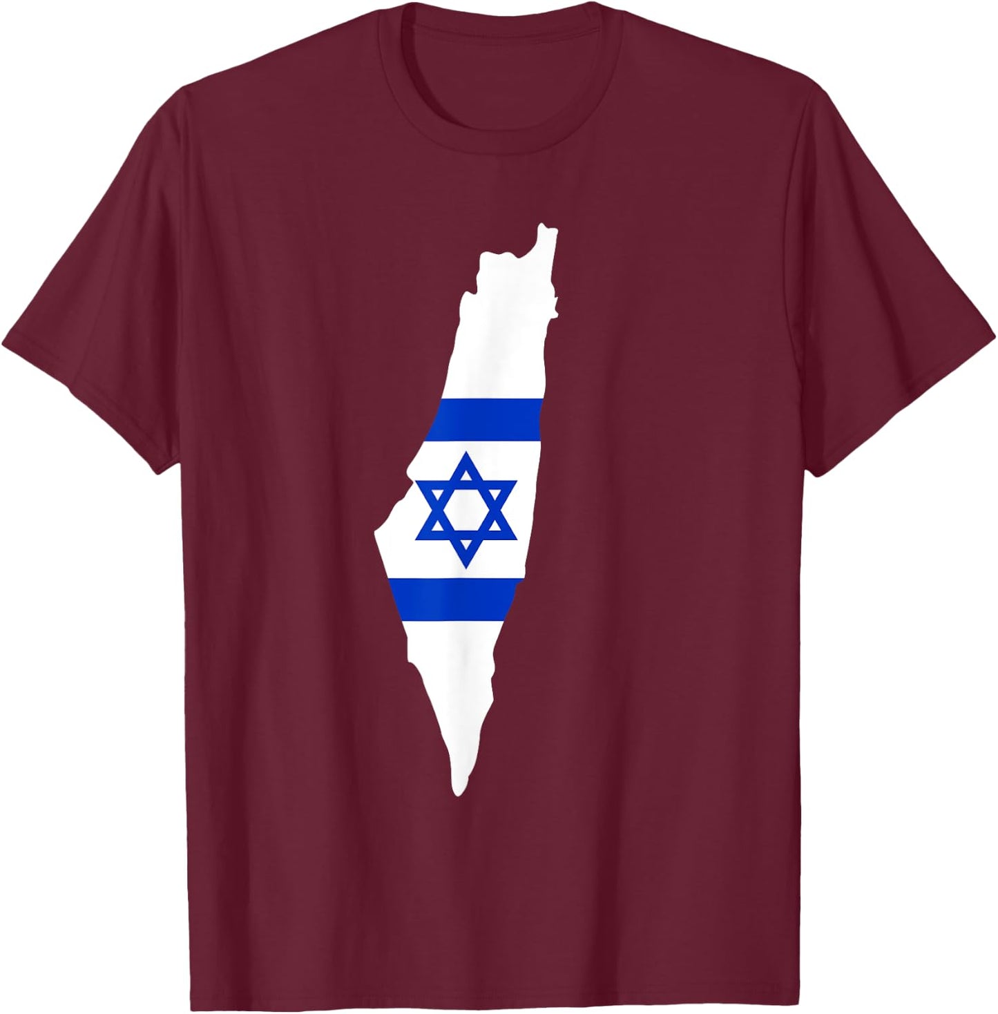 Israel map T-Shirt - T-Shirt | Maroon