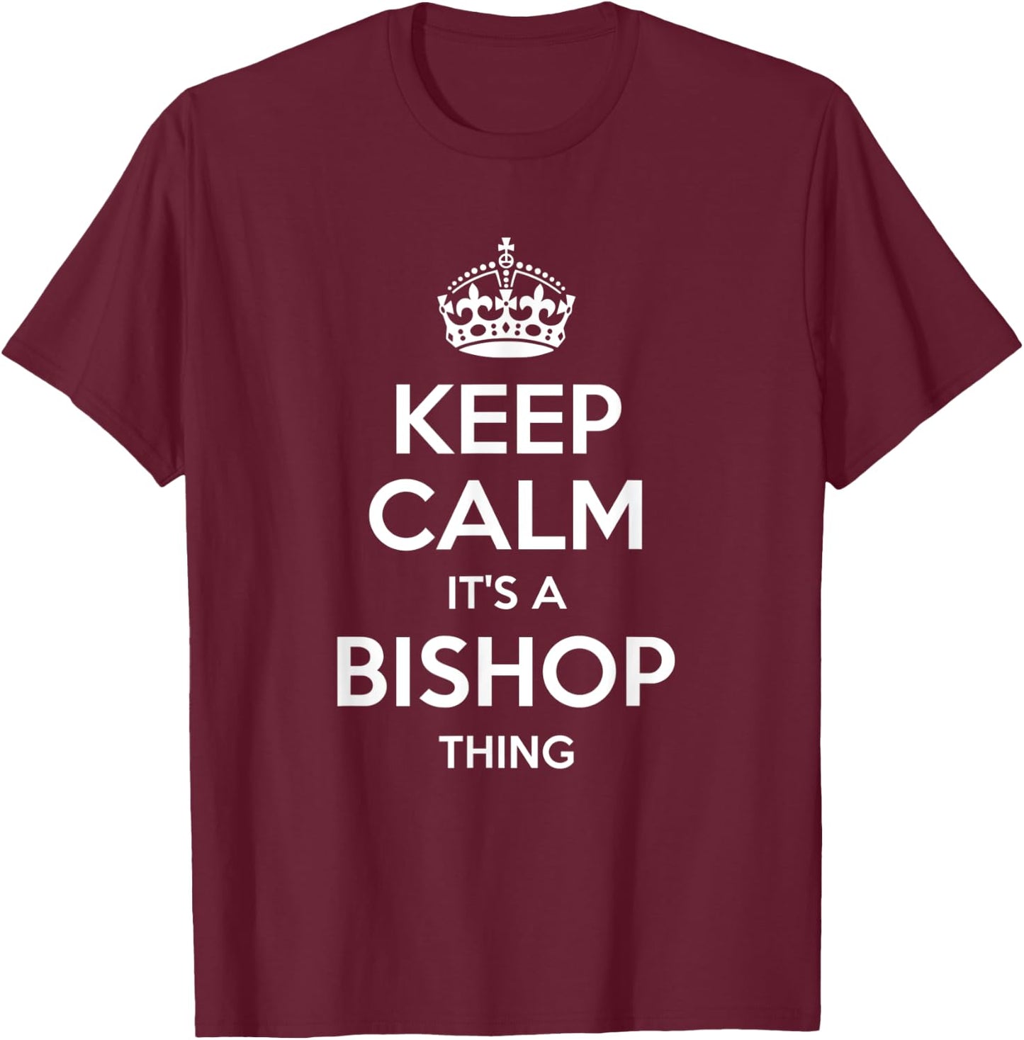 BISHOP Surname Funny Family Tree Birthday Reunion Gift T-Shirt - T-Shirt | Maroon