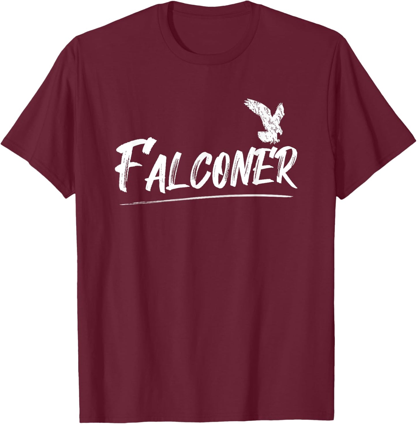 Falconry Gifts for Falconers Falconer Falconry - -Adults Black Small Classic Fit Cotton 100% Short Sleeve T-Shirt - T-Shirt | Maroon