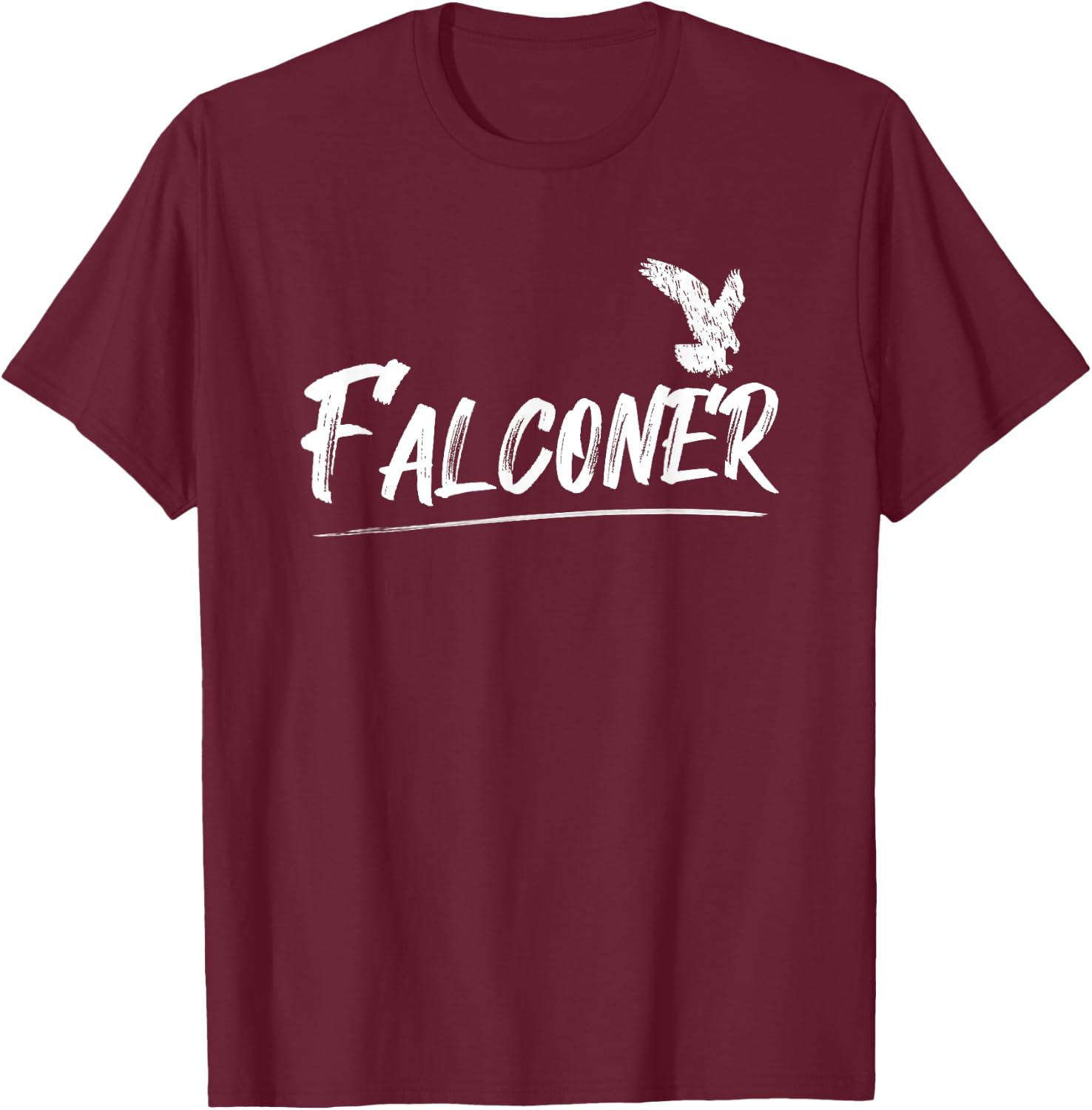 Falconry Gifts for Falconers Falconer Falconry - -Adults Black Small Classic Fit Cotton 100% Short Sleeve T-Shirt - T-Shirt | Maroon