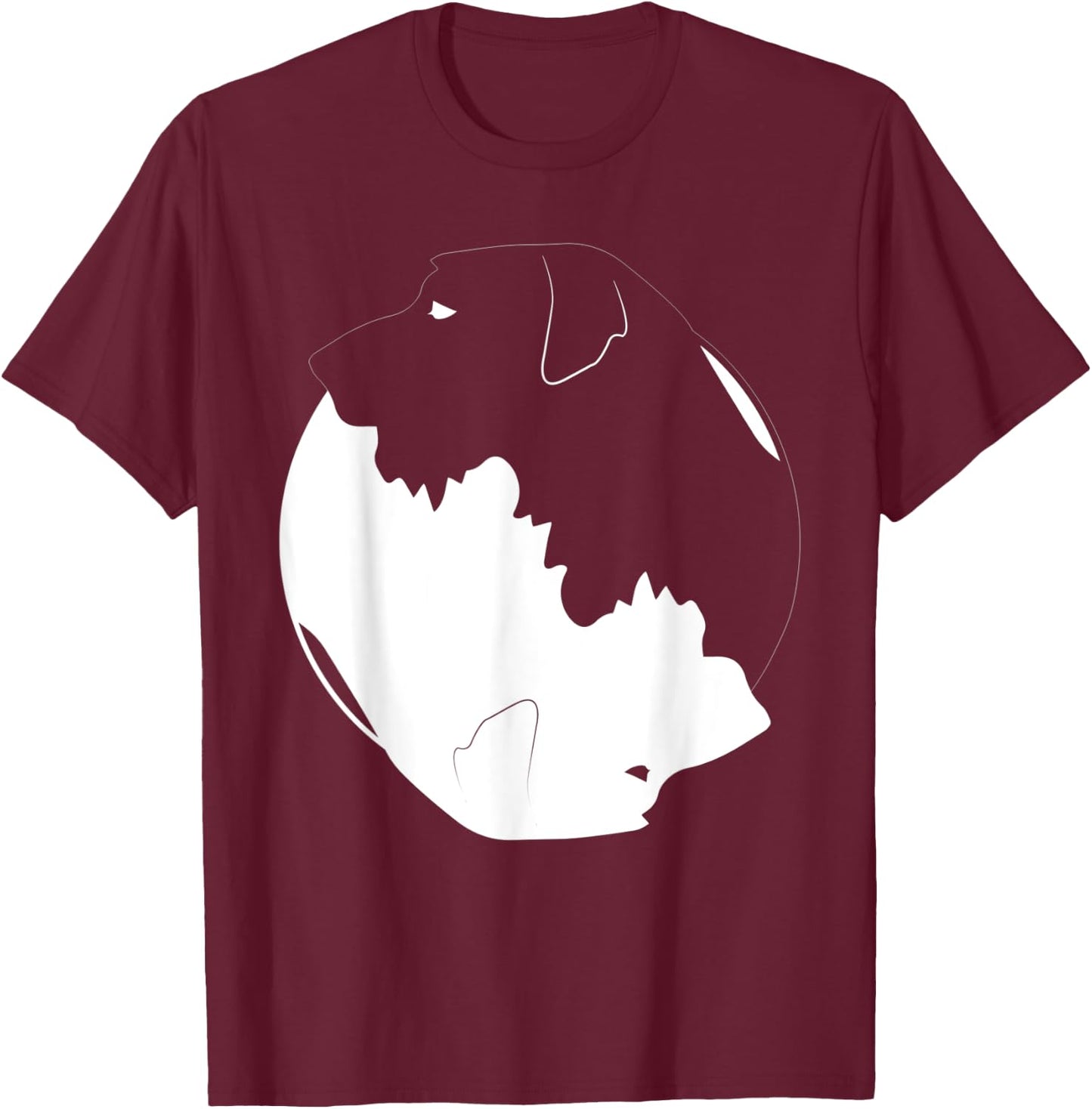 Yin Yang Irish Wolfhound Funny Dog Symbol Zen Meditation Women Kids T-Shirt - T-Shirt | Maroon
