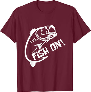 Fish On Fish Keeper T-Shirt - T-Shirt | Maroon