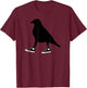 Funny Crow In Tennis Shoes Ornithology Novelty Bird Design T-Shirt - T-Shirt | Maroon