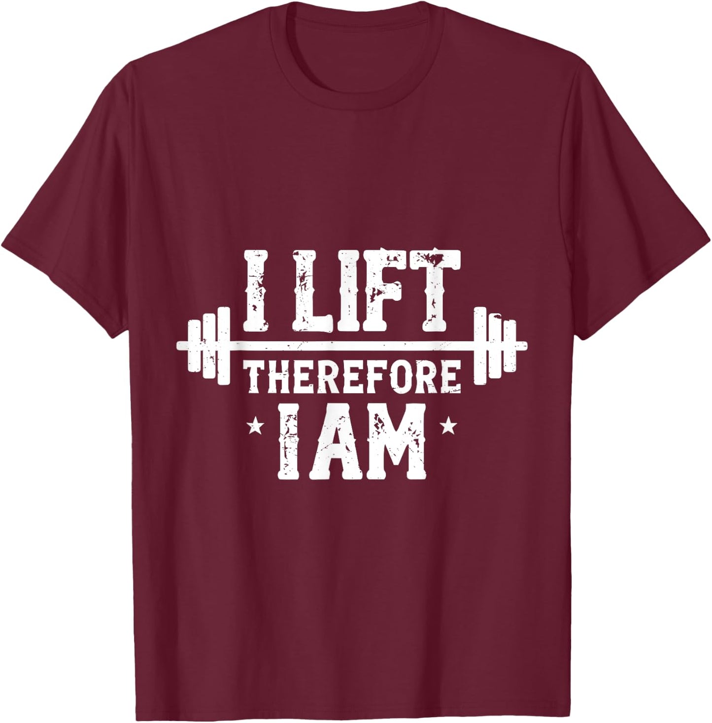 Funny Powerlkifting Barbell Weight Lifting Weightlifter Gym T-Shirt - T-Shirt | Maroon