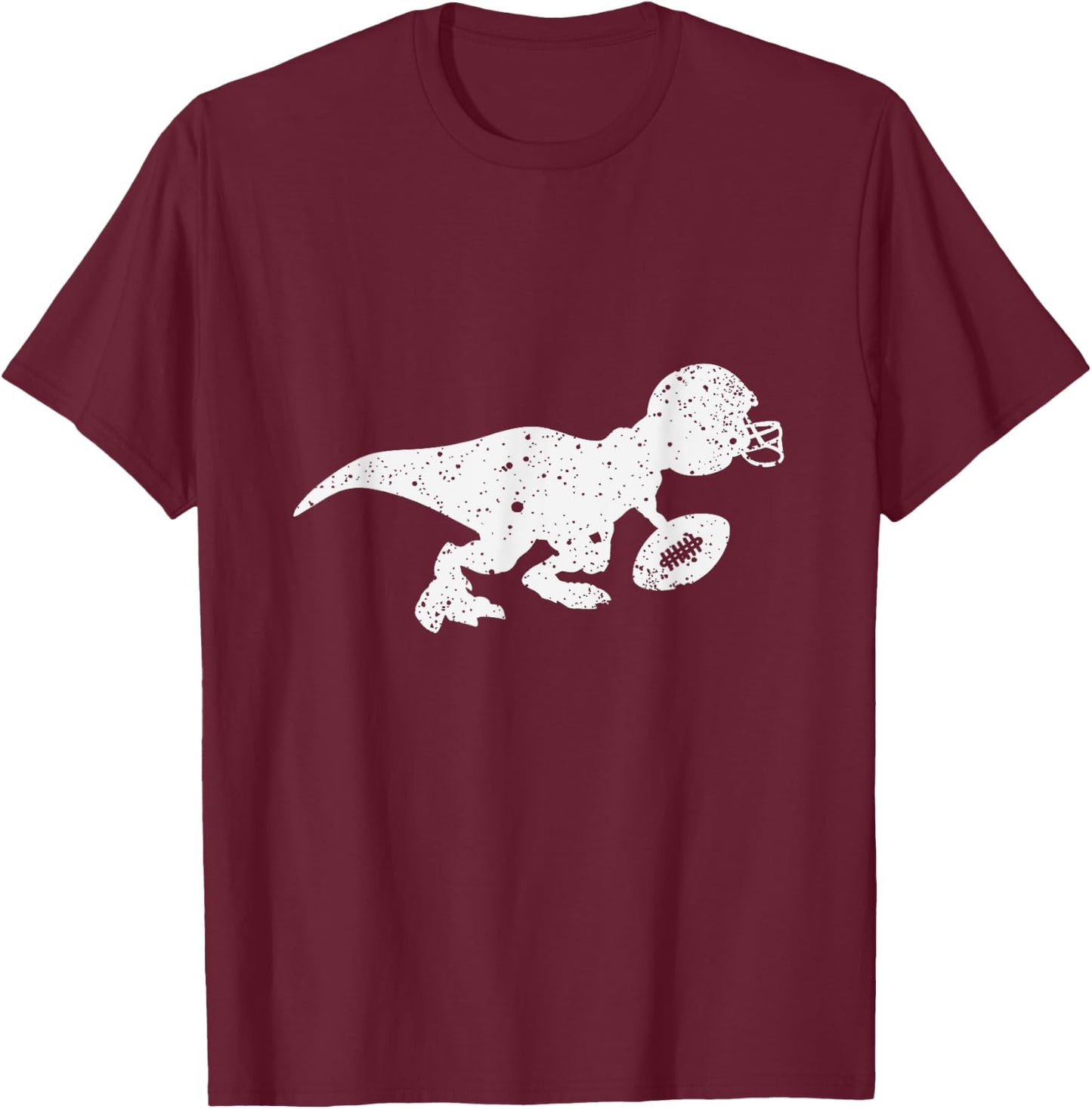 Dinosaurs Reptile Football Rugby Rugger Player Game Gift T-Shirt - T-Shirt | Maroon