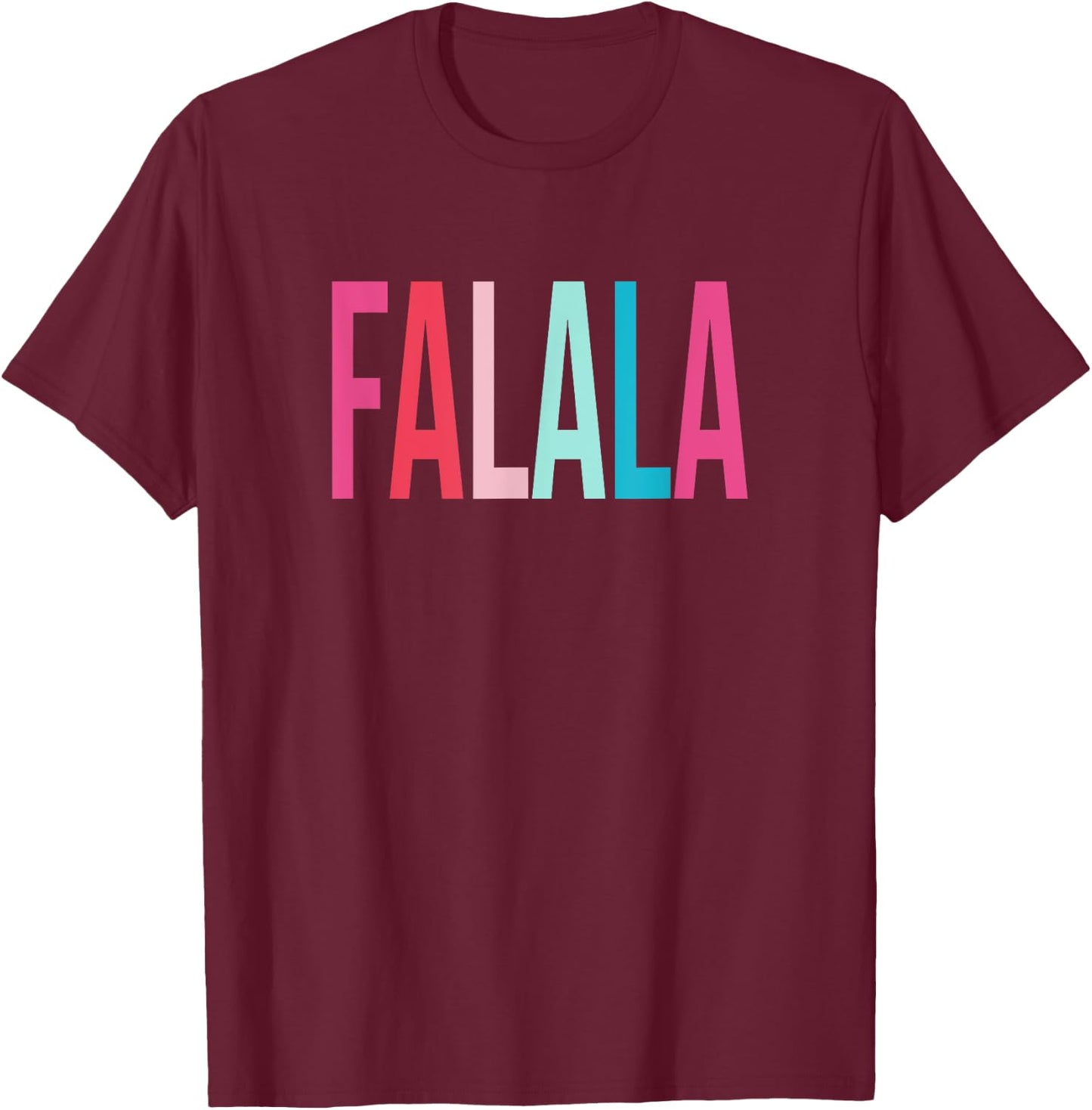 Girls Falala Colorful Christmas T-Shirt - T-Shirt | Maroon
