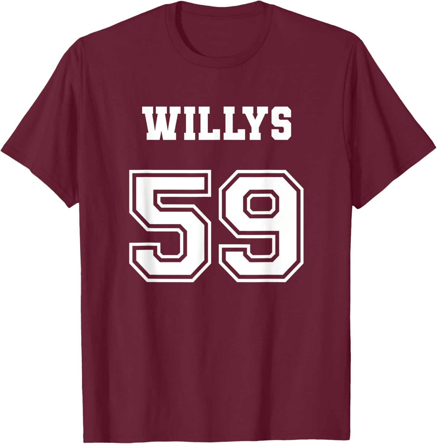 Jersey Style 59 1959 Willys 4x4 Vintage MB Army Truck Car T-Shirt - T-Shirt | Maroon