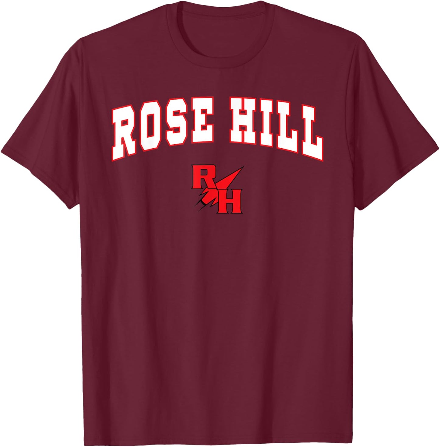 Rose Hill High School Rockets T-Shirt - T-Shirt | Maroon