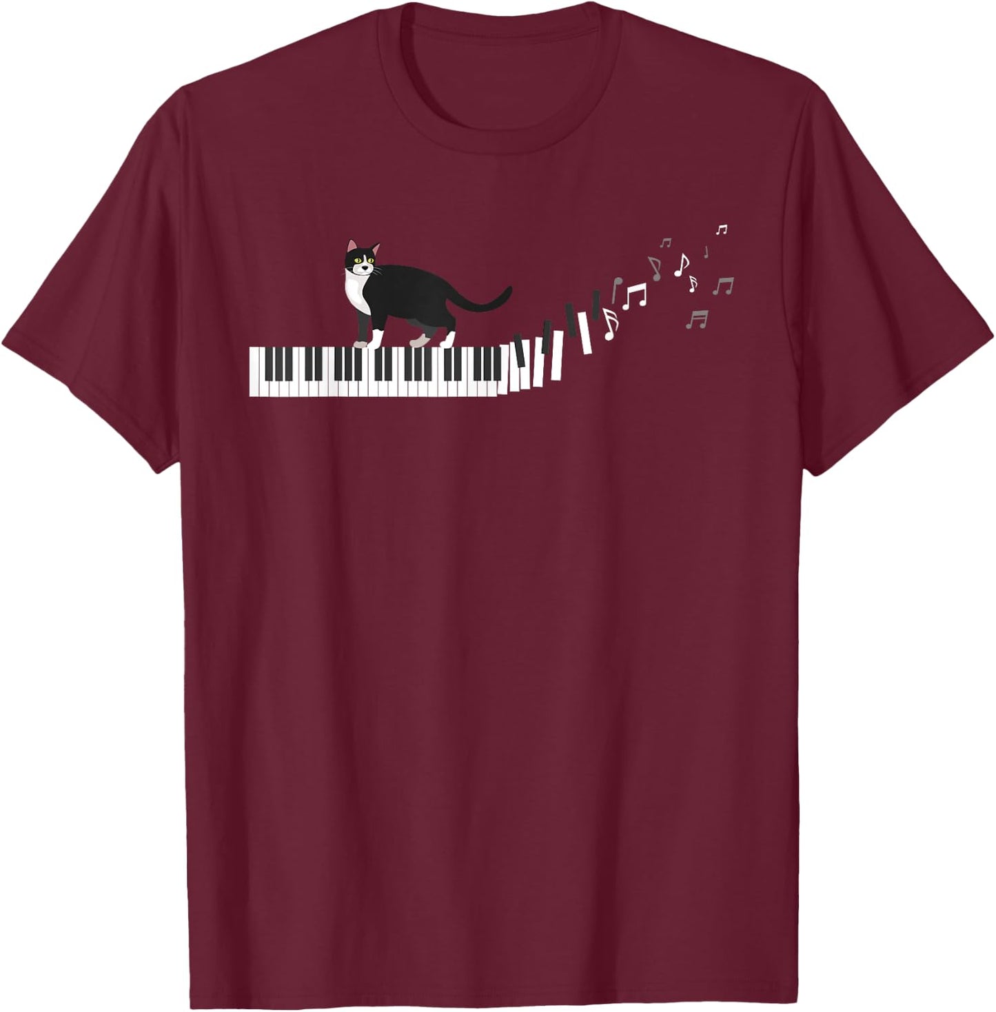 Piano Keyboard Classical Music Pianist Gift Piano T-Shirt - T-Shirt | Maroon