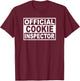 Official Cookie Inspector Square Graphic T-Shirt - T-Shirt | Maroon