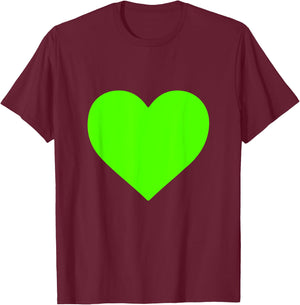 Green Heart T-Shirt - T-Shirt | Maroon