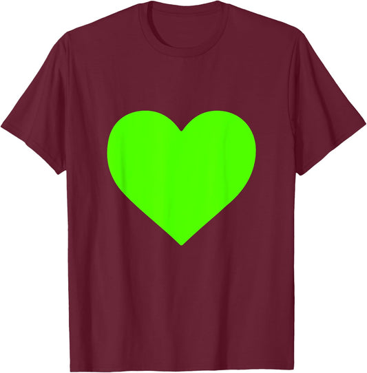 Green Heart T-Shirt - T-Shirt | Maroon