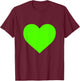 Green Heart T-Shirt - T-Shirt | Maroon