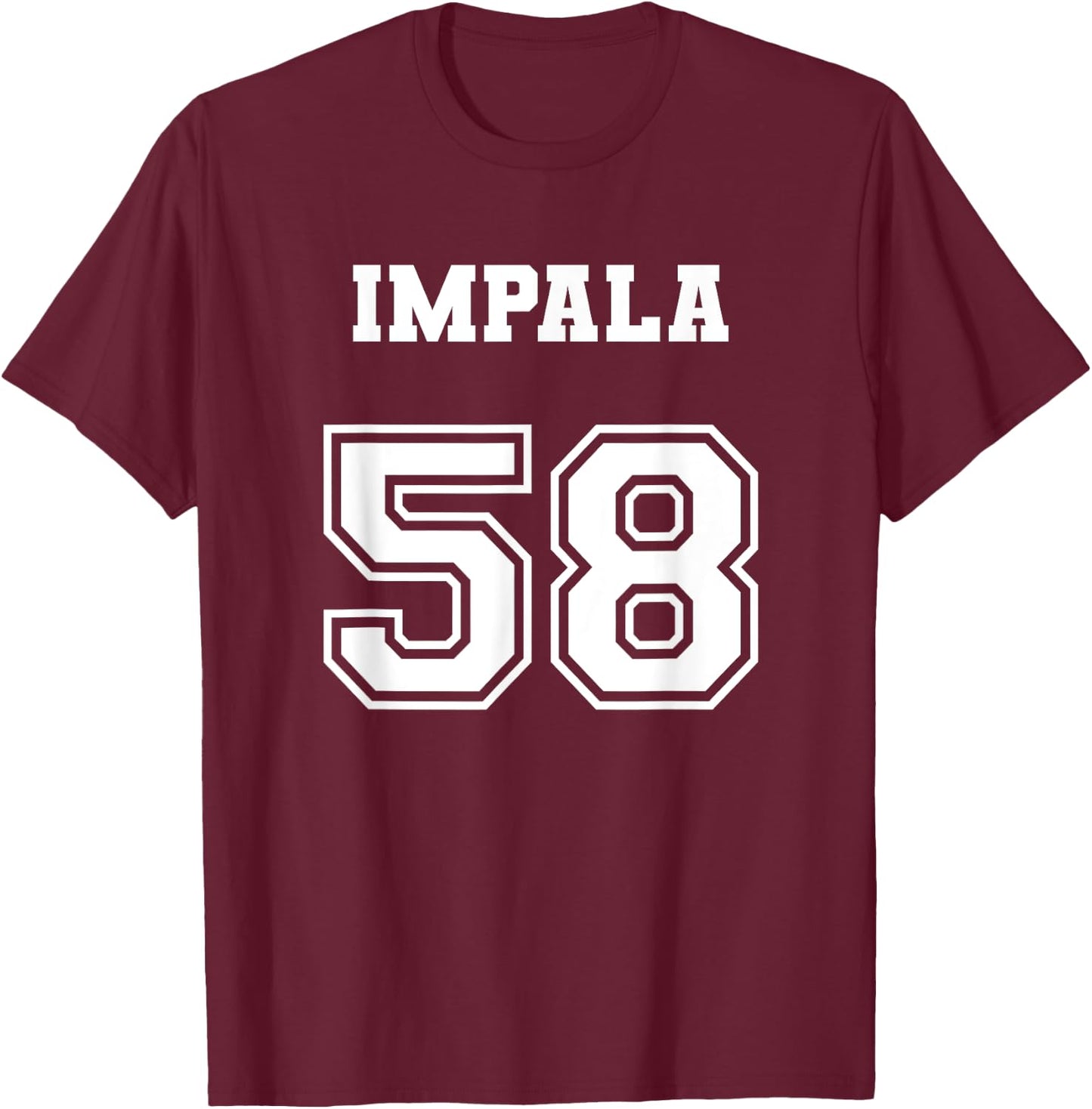 Jersey Style Impala 58 1958 Old School Lowrider T-Shirt - T-Shirt | Maroon