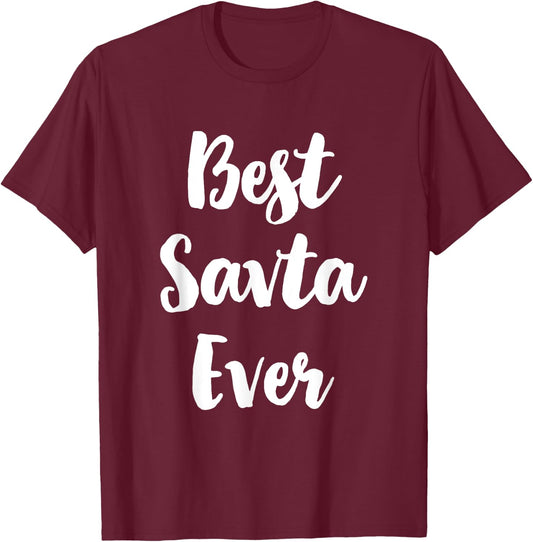 Best Savta Ever Family Funny Cute T-Shirt - T-Shirt | Maroon