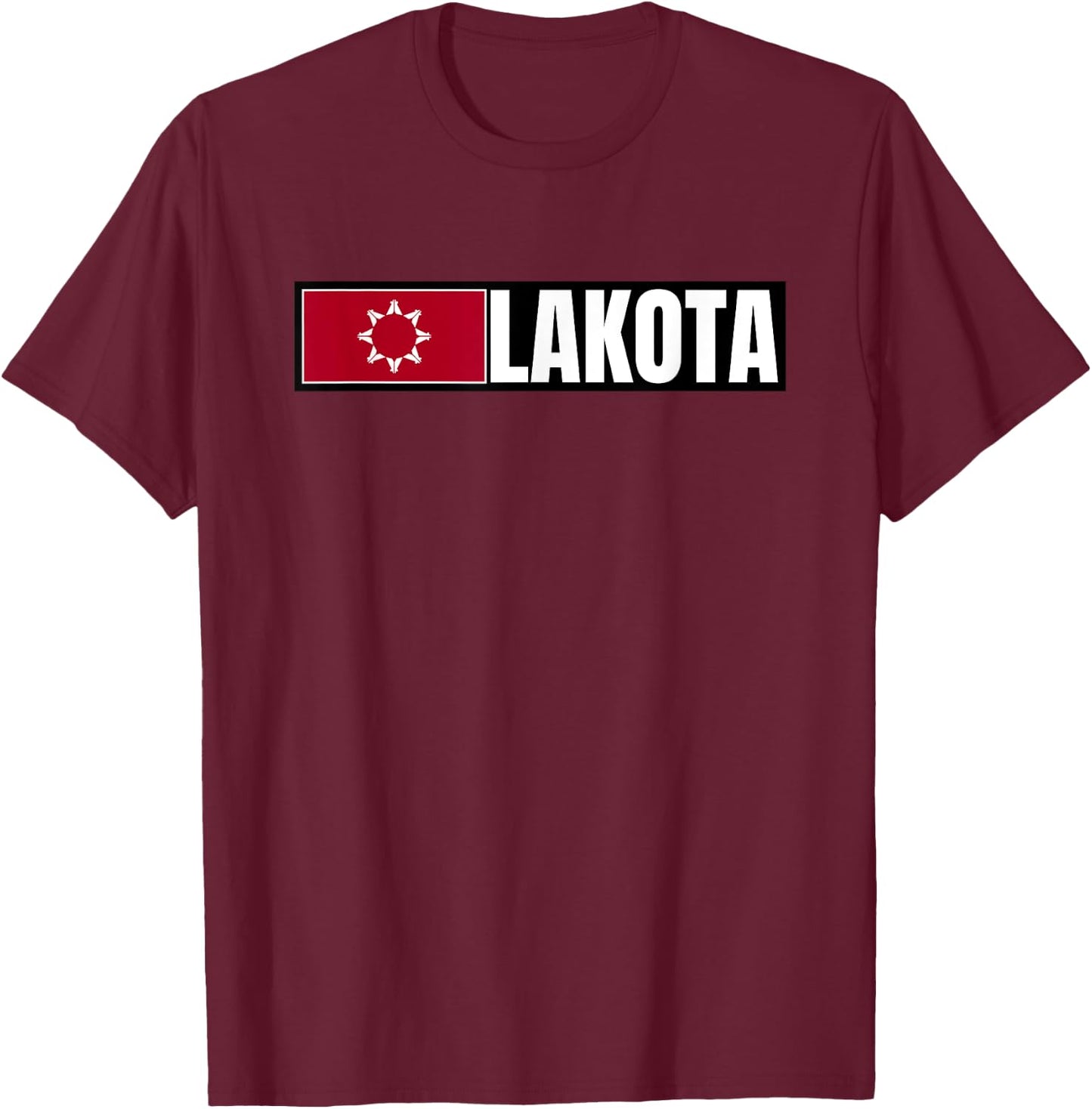Lakota Flag T-Shirt - T-Shirt | Maroon