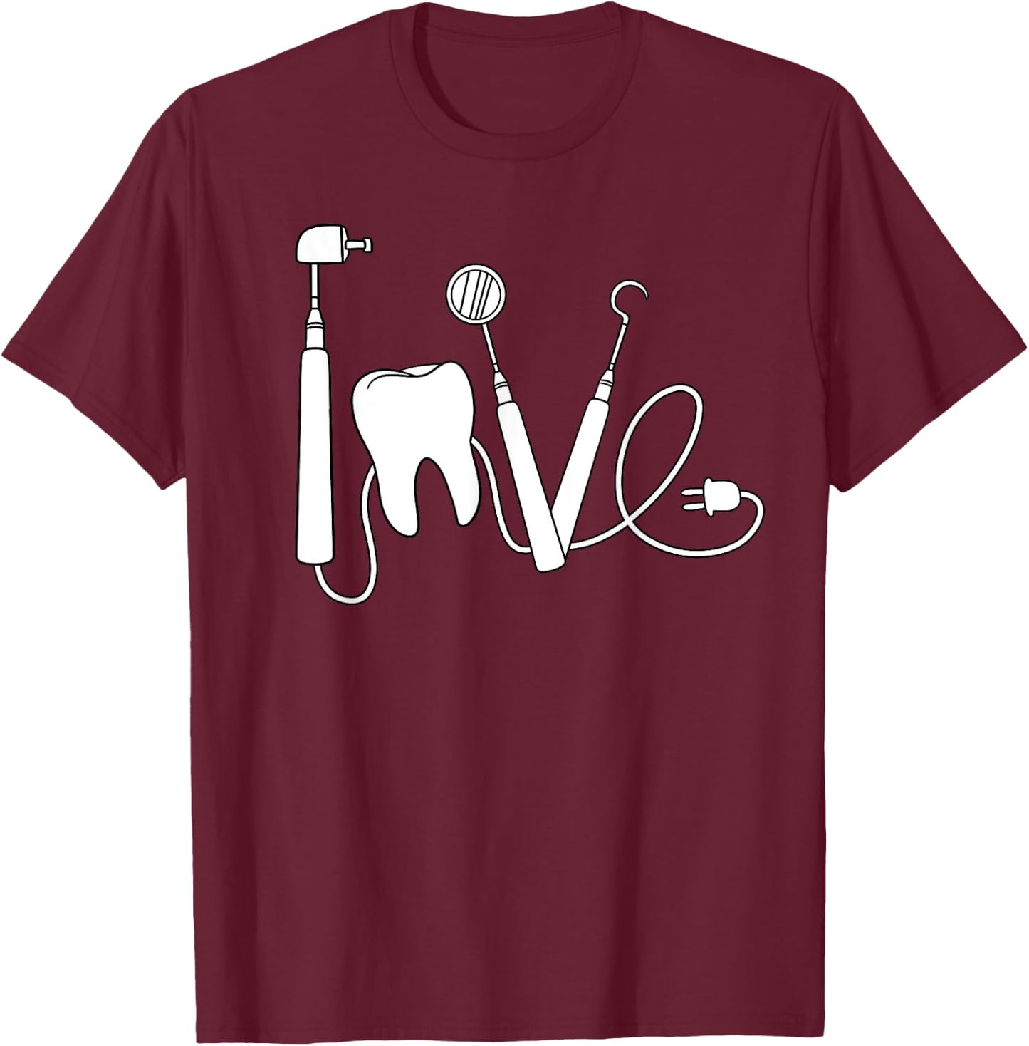 Dentist Mouth Doctor Dentistry Oral Hygiene Dental Surgeon T-Shirt - T-Shirt | Maroon