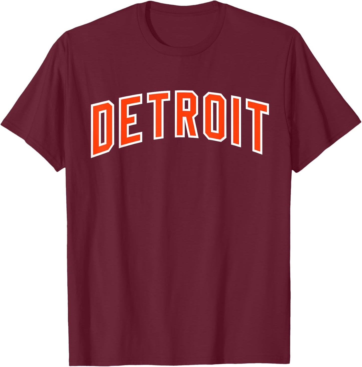 Vintage Detroit Men Detroit Retro Detroit Throwback T-Shirt - T-Shirt | Maroon