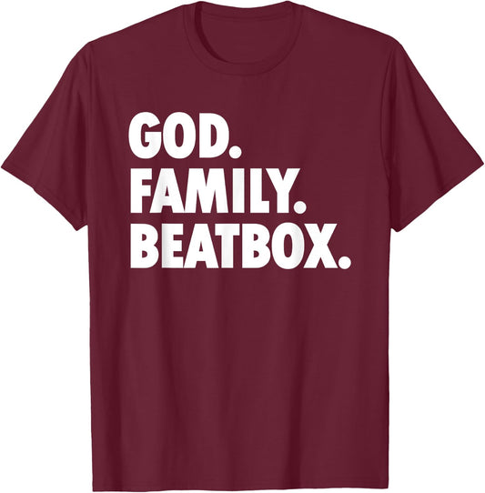 God Family Beatbox - Novelty Faith T-Shirt - T-Shirt | Maroon
