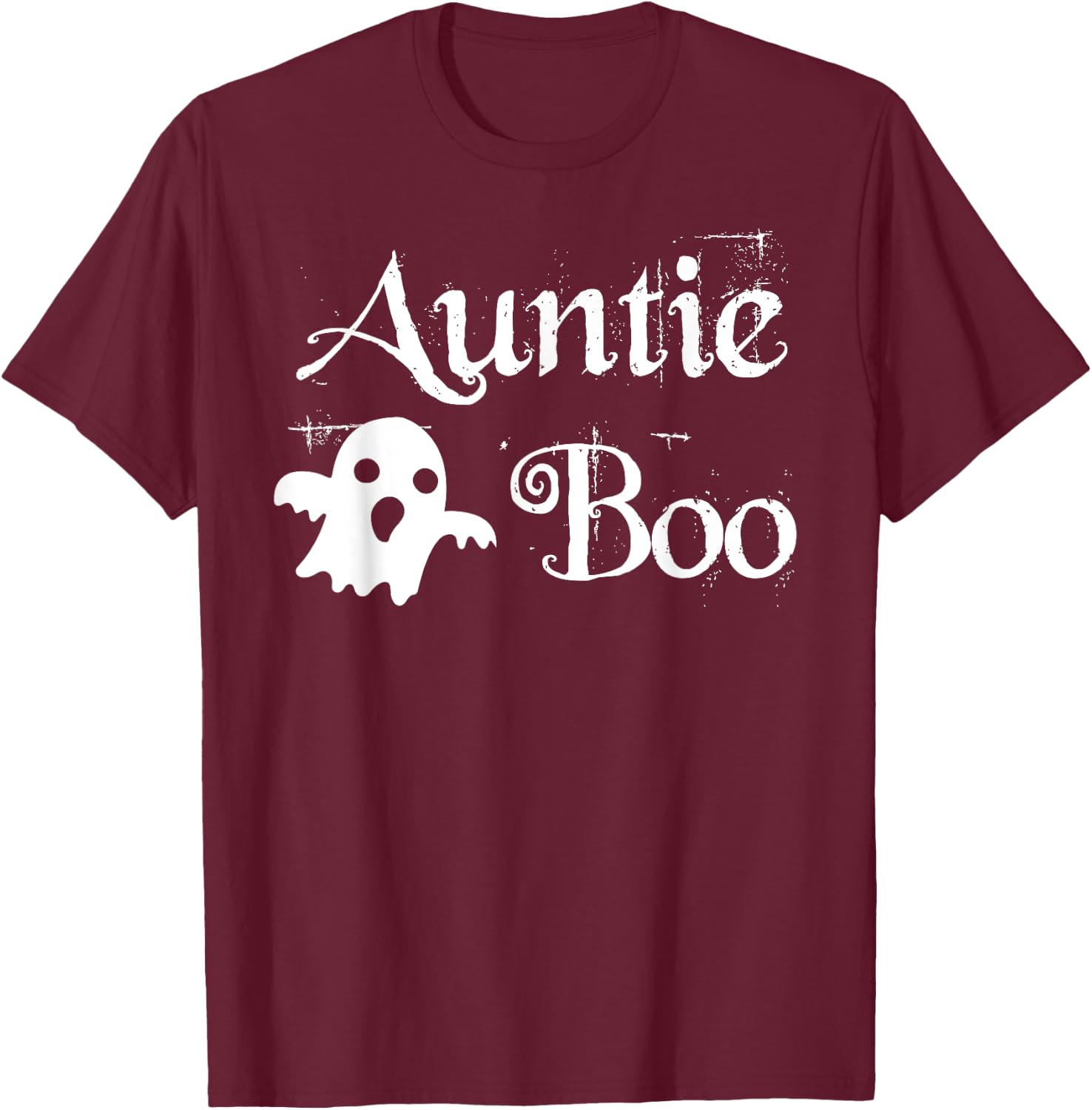 Auntie Boo Funny Halloween Matching Family T-Shirt - T-Shirt | Maroon