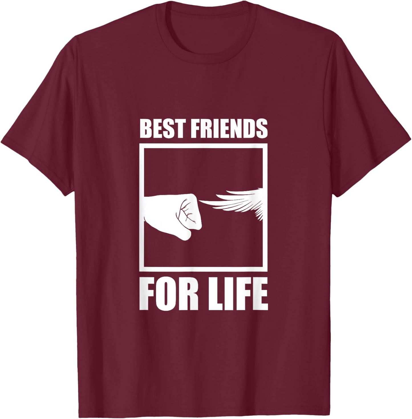 Best friends for life - wing parrot budgerigar T-Shirt - T-Shirt | Maroon