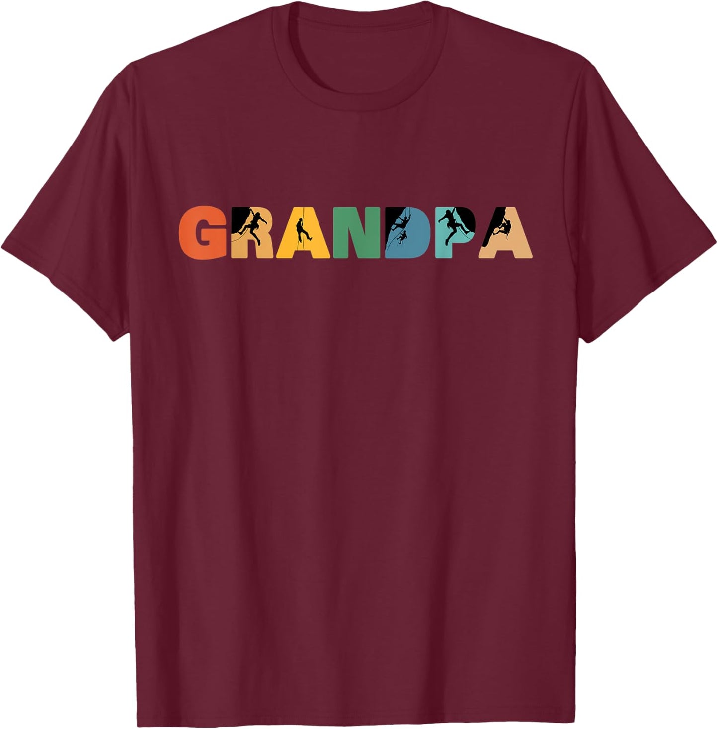 Rock Climbing Grandpa Shirt, Gramps Rock Climbing T-Shirt - T-Shirt | Maroon