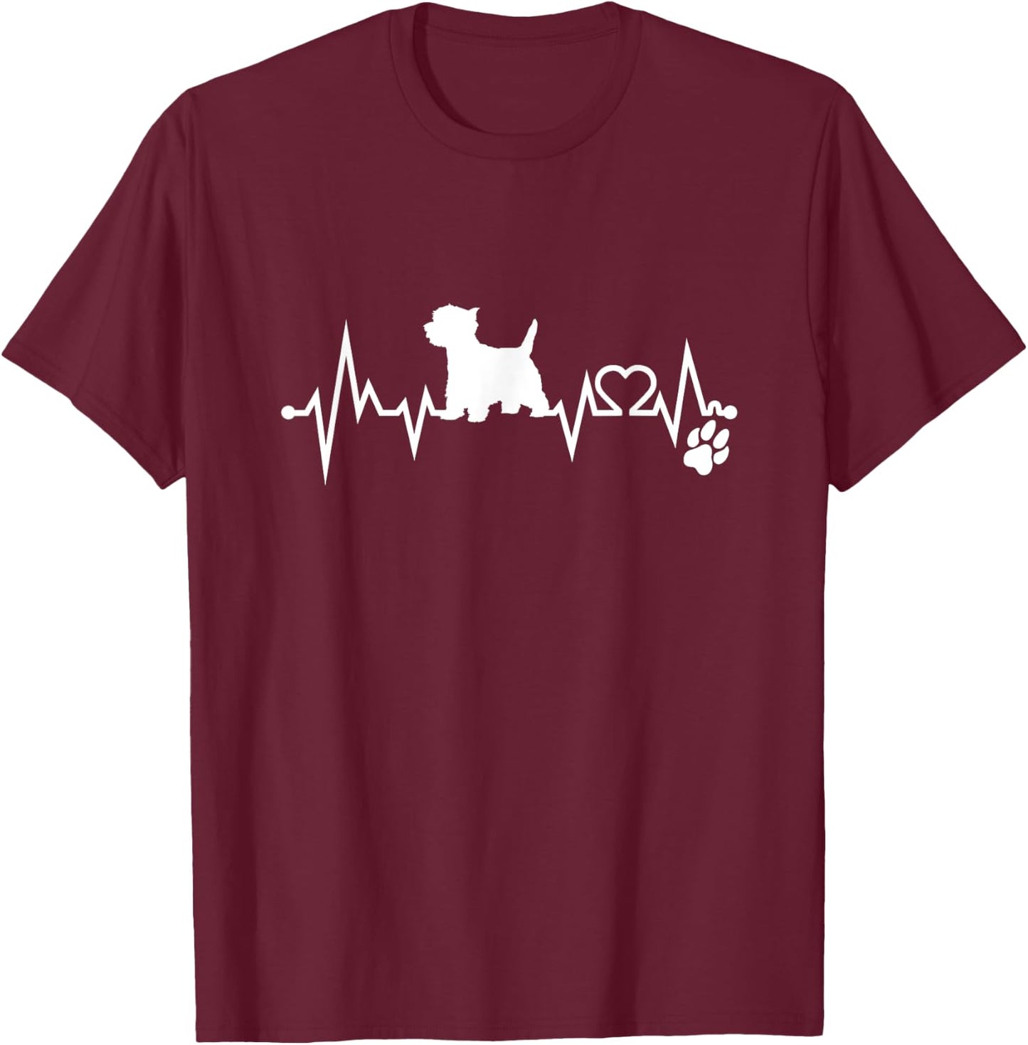 Westie Gifts Men Women West Highland Terrier T-Shirt - T-Shirt | Maroon