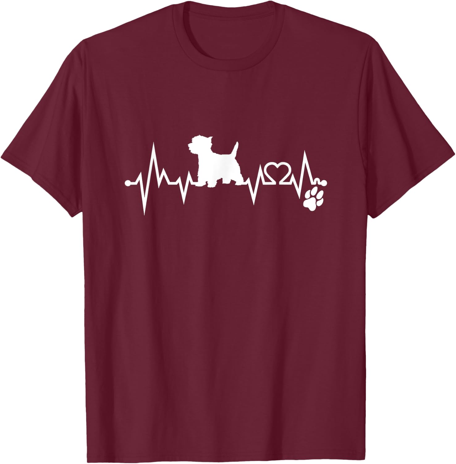 Westie Gifts Men Women West Highland Terrier T-Shirt - T-Shirt | Maroon